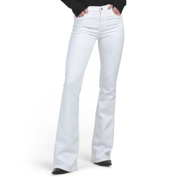 7 FOR ALL MANKIND WHITE DENIM High Waisted Ali Jeans - Picture 1 of 2